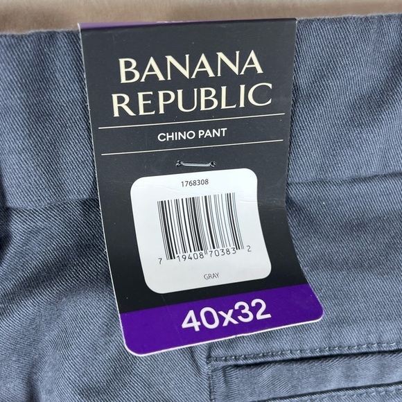 NWT Banana Republic 40W 32L Classic Navy Chino Pants C14 - Picture 7 of 10